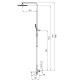 Душевая колонна со смесителем Koer KB-56009-05 (Цвет черный) (KR3507)