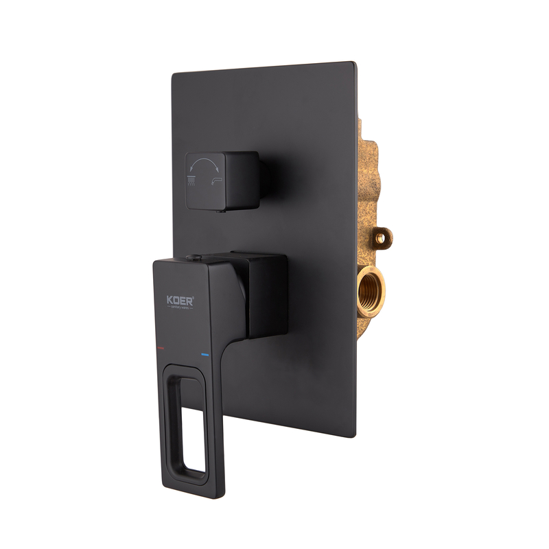 Встраиваемая душевая система со смесителем Koer KB-66009-05 (Цвет черный) (KR3509)