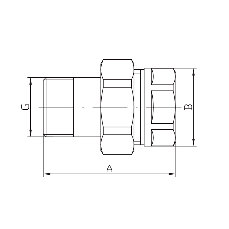 Сгон американка прямой Koer KR.341.WN - 1