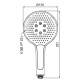 Лейка для душа Koer KP-0401-05 (3 функции) (KR4981)