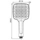 Лейка для душа Koer KP-0402-07 (3 функции) (KR4989)