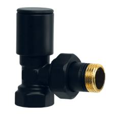 Кран для полотенцесушителя угловой Koer KR.531.Black - 1/2