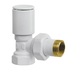 Кран для полотенцесушителя угловой Koer KR.531.White - 1/2