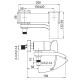 Смеситель для ванны Koer KB-41007-04 с коротким изливом (Цвет хром+белый) (KR5157)