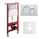 Инсталляция для подвесного унитаза Koer KT-0501-01 500x165x1125mm с панелью смыва KT-0601-01 хром (KR5168)