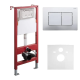 Инсталляция для подвесного унитаза Koer KT-0502-01 500x165x1125mm с панелью смыва KT-0602-01 хром (KR5171)