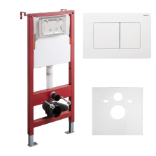 Инсталляция для подвесного унитаза Koer KT-0502-03 500x165x1125mm с панелью смыва KT-0602-03 белая (KR5172)
