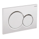Панель смыва Koer KT-0601-01 240x160x10mm пластиковая, кнопка круглая (цвет хром) (KR5174)