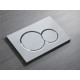 Панель смыва Koer KT-0601-01 240x160x10mm пластиковая, кнопка круглая (цвет хром) (KR5174)