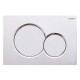Панель смыва Koer KT-0601-01 240x160x10mm пластиковая, кнопка круглая (цвет хром) (KR5174)