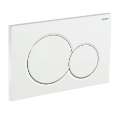 Панель смыва Koer KT-0601-03 240x160x10mm пластиковая, кнопка круглая (цвет белый) (KR5175)