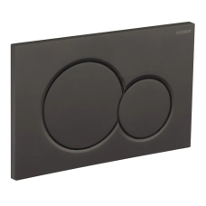 Панель смыва Koer KT-0601-05 240x160x10mm пластиковая, кнопка круглая (цвет черный матовый) (KR5176)