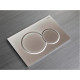 Панель смыва Koer KT-0601-14 240x160x10mm пластиковая, кнопка круглая (цвет сатин) (KR5177)