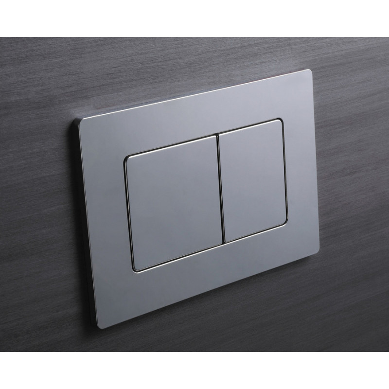 Панель смыва Koer KT-0602-01 240x160x10mm пластиковая, кнопка квадратная (цвет хром) (KR5178)
