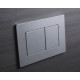 Панель смыва Koer KT-0602-01 240x160x10mm пластиковая, кнопка квадратная (цвет хром) (KR5178)