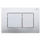 Панель смыва Koer KT-0602-01 240x160x10mm пластиковая, кнопка квадратная (цвет хром) (KR5178)