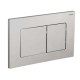 Панель смыва Koer KT-0602-02 240x160x10mm из нержавеющей стали, кнопка квадратная SUS304 (KR5179)