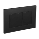 Панель смыва Koer KT-0602-05 240x160x10mm пластиковая, кнопка квадратная (цвет черный матовый) (KR5181)