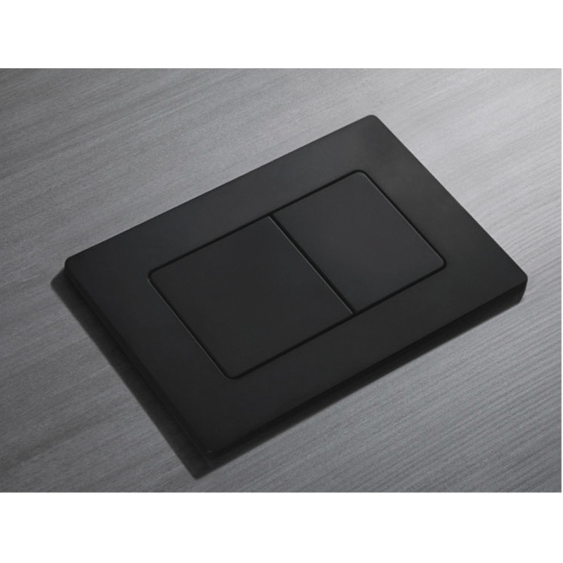 Панель смыва Koer KT-0602-05 240x160x10mm пластиковая, кнопка квадратная (цвет черный матовый) (KR5181)