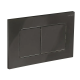 Панель смыва Koer KT-0602-16 240x160x10mm пластиковая, кнопка квадратная (цвет черный глянцевый) (KR5182)