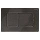 Панель смыва Koer KT-0602-16 240x160x10mm пластиковая, кнопка квадратная (цвет черный глянцевый) (KR5182)