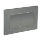 Панель смыва Koer KT-0602-07 240x160x10mm пластиковая, кнопка квадратная (цвет графит) (KR5183)