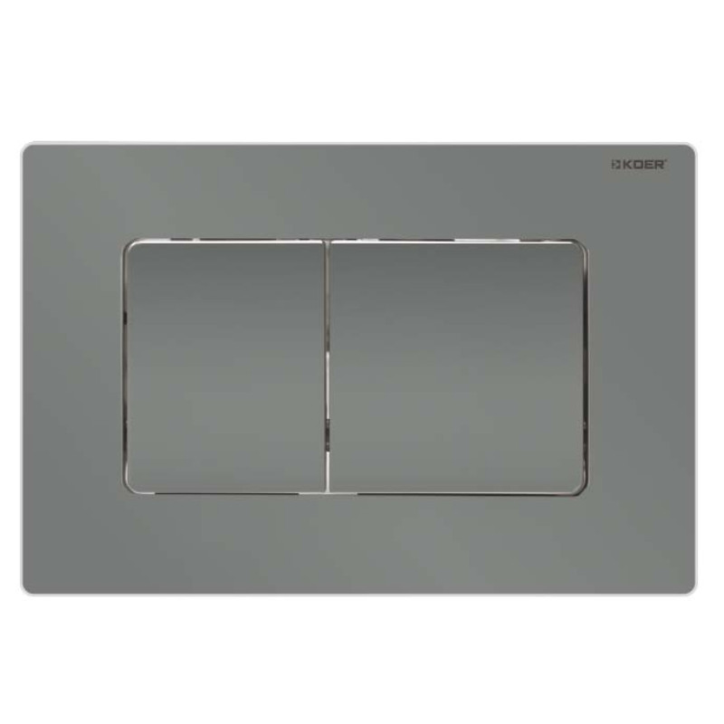 Панель смыва Koer KT-0602-07 240x160x10mm пластиковая, кнопка квадратная (цвет графит) (KR5183)