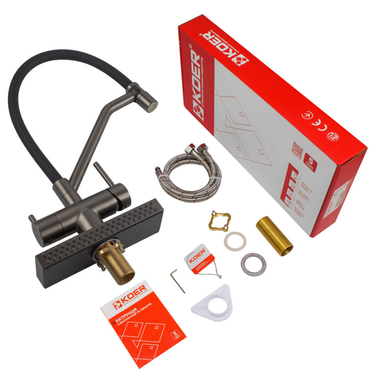 Смеситель для кухни Koer KB-74027-07 с функцией 