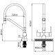 Смеситель для кухни Koer KB-74027-07 с функцией 
