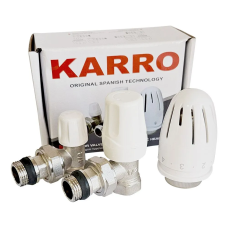 KARRO кран Комплект кранів рад. кутових з термоголовкою KARRO (KR-5301) (KR5301)