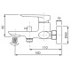Смеситель для ванны с коротким изливом Koer KB-40028-12 (KR5307)