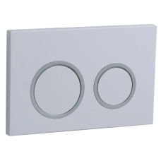 Панель смыва Koer KT-0605-03 220x140x12mm пластиковая, кнопка круглая (цвет белый) (KR5316)