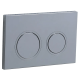 Панель смыва Koer KT-0605-01 220x140x12mm пластиковая, кнопка круглая (цвет хром) (KR5317)
