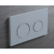 Панель смыва Koer KT-0605-01 220x140x12mm пластиковая, кнопка круглая (цвет хром) (KR5317)