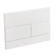 Панель смыва Koer KT-0603-03 240x160x10mm пластиковая, кнопка линейная (цвет белый) (KR5318)