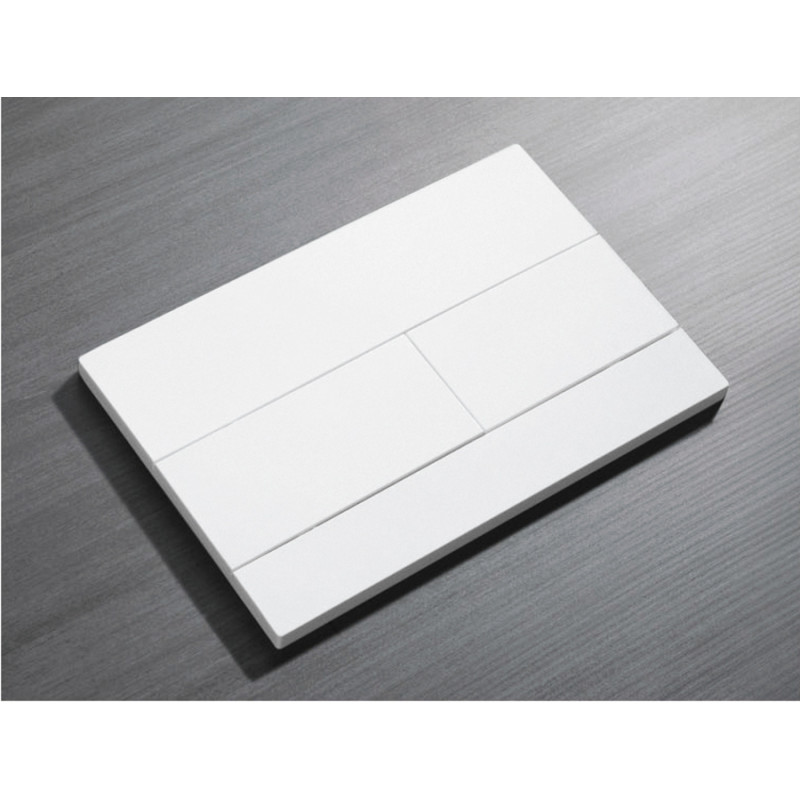Панель смыва Koer KT-0603-03 240x160x10mm пластиковая, кнопка линейная (цвет белый) (KR5318)