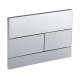 Панель смыва Koer KT-0603-01 240x160x10mm пластиковая, кнопка линейная (цвет хром) (KR5319)