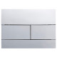 Панель смыва Koer KT-0603-01 240x160x10mm пластиковая, кнопка линейная (цвет хром) (KR5319)