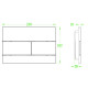 Панель смыва Koer KT-0603-01 240x160x10mm пластиковая, кнопка линейная (цвет хром) (KR5319)