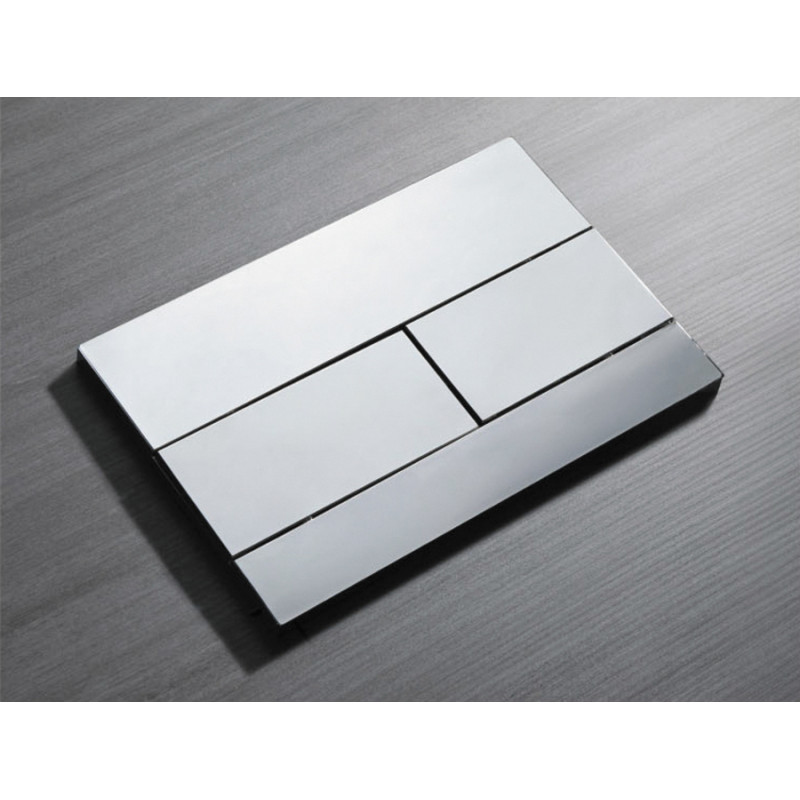 Панель смыва Koer KT-0603-01 240x160x10mm пластиковая, кнопка линейная (цвет хром) (KR5319)