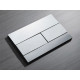 Панель смыва Koer KT-0603-01 240x160x10mm пластиковая, кнопка линейная (цвет хром) (KR5319)