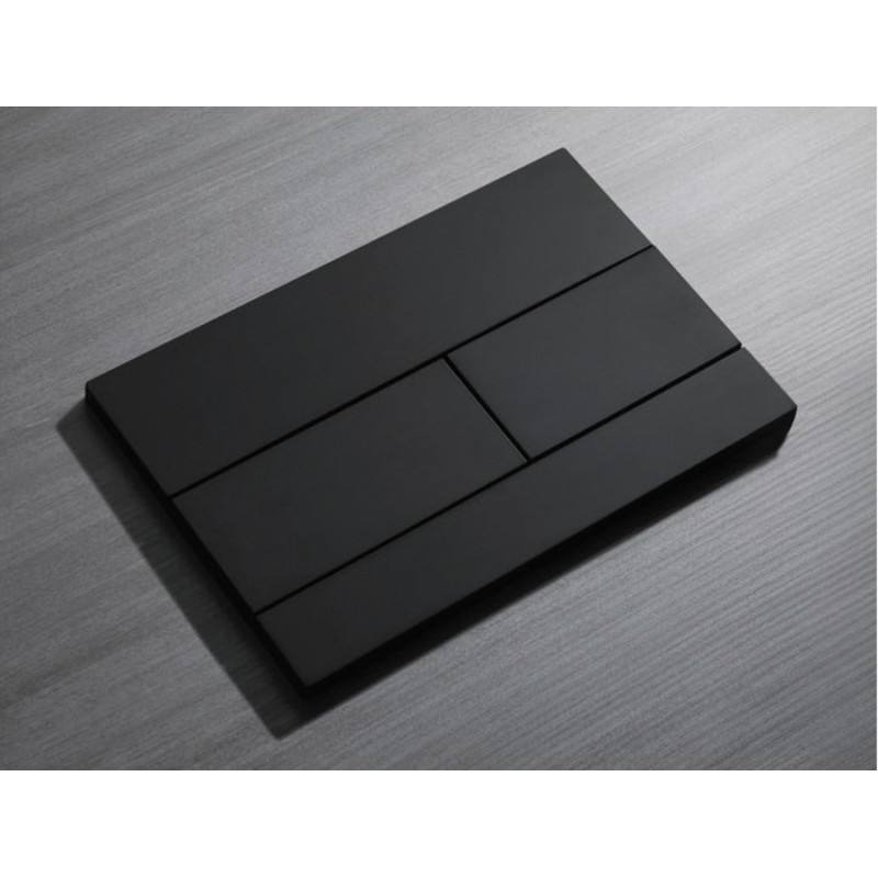 Панель смыва Koer KT-0603-05 240x160x10mm пластиковая, кнопка линейная (цвет черный матовый) (KR5320)