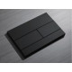 Панель смыва Koer KT-0603-05 240x160x10mm пластиковая, кнопка линейная (цвет черный матовый) (KR5320)