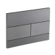 Панель смыва Koer KT-0603-07 240x160x10mm пластиковая, кнопка линейная (цвет графит) (KR5321)