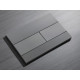Панель смыва Koer KT-0603-07 240x160x10mm пластиковая, кнопка линейная (цвет графит) (KR5321)