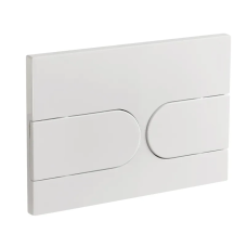Панель смыва Koer KT-0604-03 240x160x10mm пластиковая, кнопка округленная (цвет белый) (KR5322)