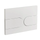 Панель смыва Koer KT-0604-03 240x160x10mm пластиковая, кнопка округленная (цвет белый) (KR5322)