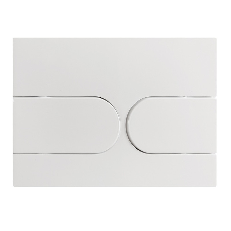 Панель смыва Koer KT-0604-03 240x160x10mm пластиковая, кнопка округленная (цвет белый) (KR5322)
