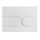 Панель смыва Koer KT-0604-03 240x160x10mm пластиковая, кнопка округленная (цвет белый) (KR5322)