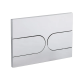 Панель смыва Koer KT-0604-01 240x160x10mm пластиковая, кнопка округленная (цвет хром) (KR5323)